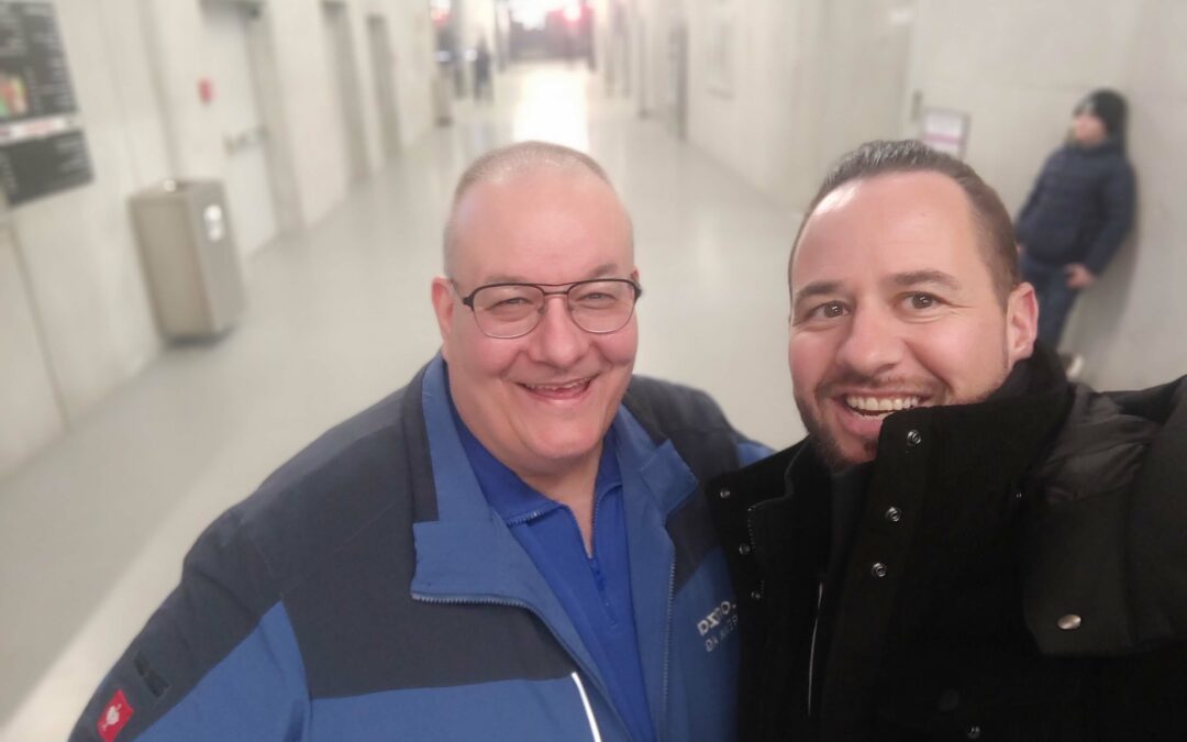 Marc Trauffer zu Besuch in der Lonza Arena