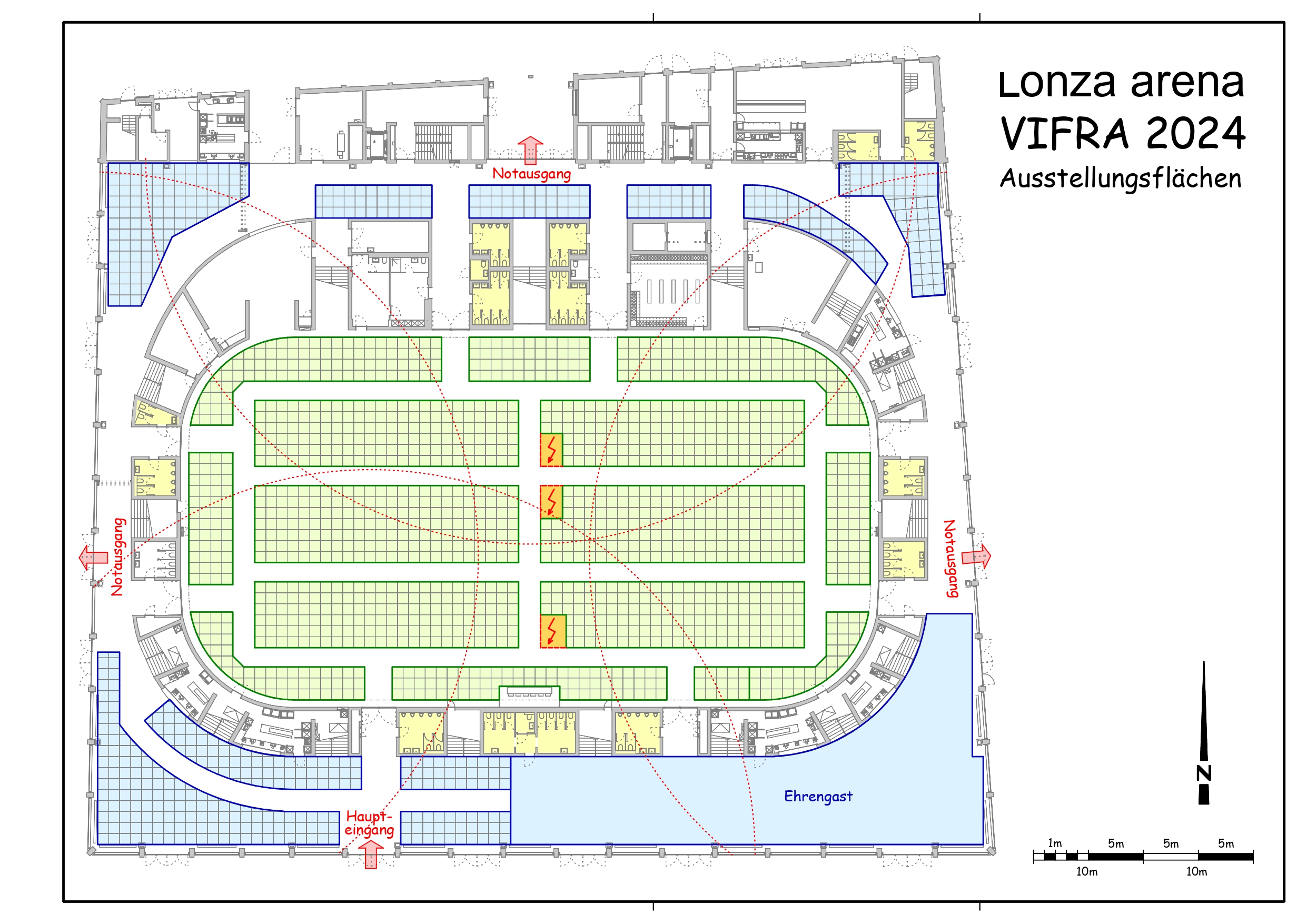 Hallenplan Lonza Arena