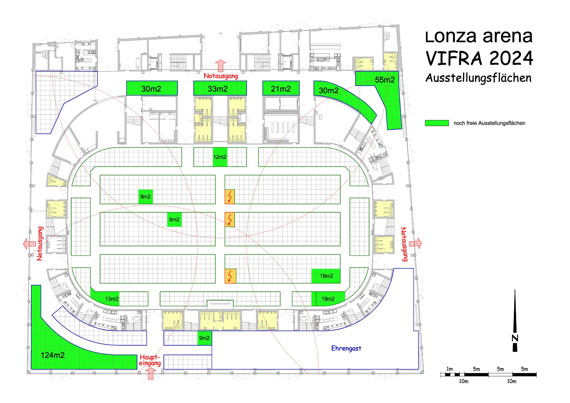 Hallenplan Lonza Arena