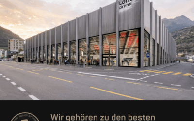 Lonza Arena gehört offiziell zu den besten Sportstadien der Schweiz.